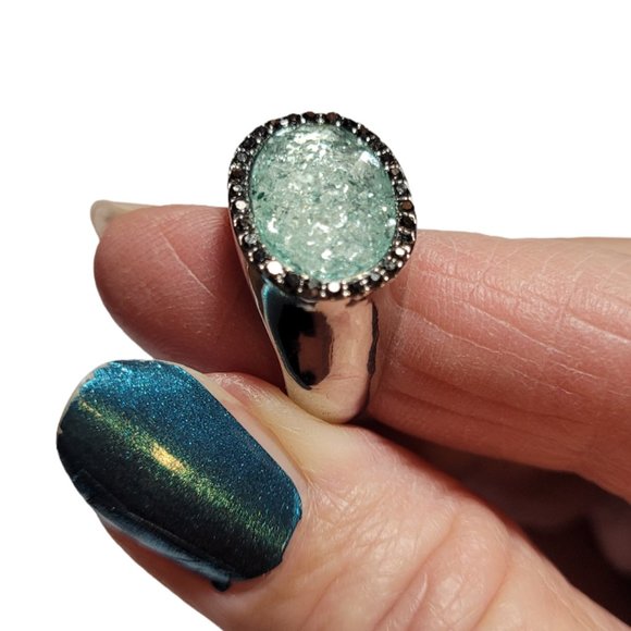 Simply Vera - Vera Wang Oval Green Stone Ring - Picture 3 of 16